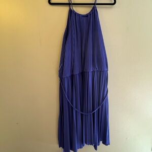 Lane bryant purple pleated halter dress